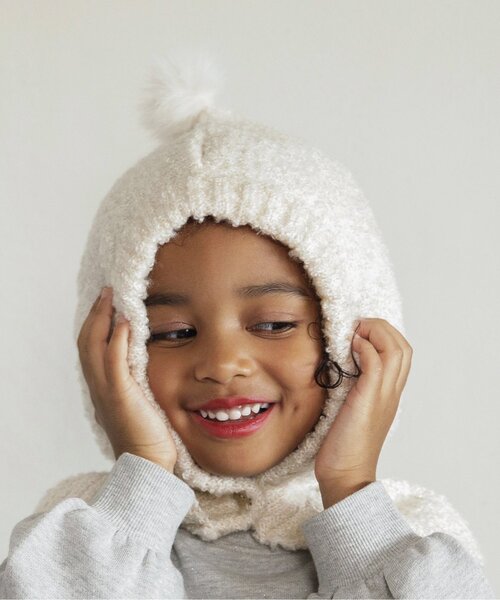 BREEZE（ブリーズ） ニット帽 ニットキャップ 梵天付きバラクラバ