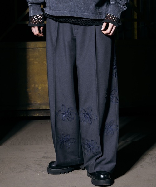 (ajouter flow) ワイド　ストレート　スラックス ajouter flow】wide straight slacks（スラックス）｜ajouter