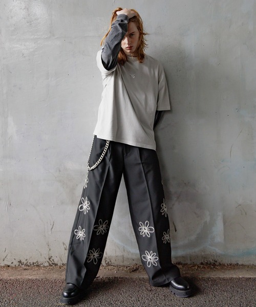 (ajouter flow) ワイド　ストレート　スラックス ajouter flow】wide straight slacks（スラックス）｜ajouter