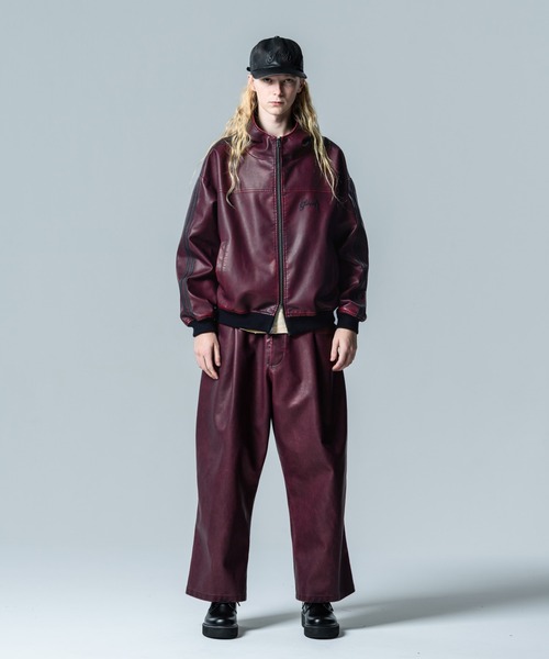glamb（グラム） パンツ Synth Leather Track Pants / シンセレザー