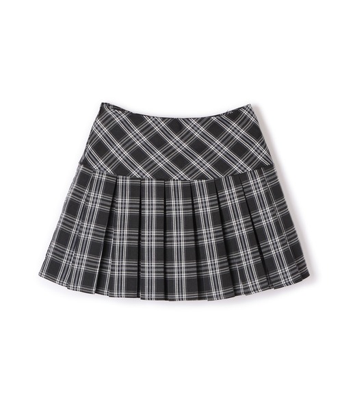 スカート m me eme Classic check pleated skort m me eme Classic check pleated skort エムミーエメ M meme Check box