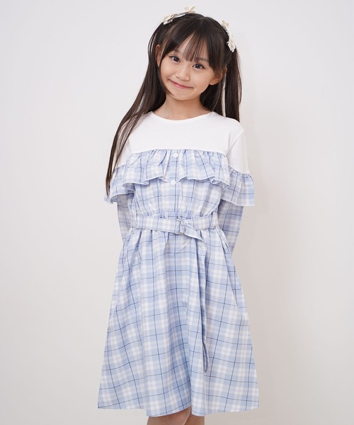 familiar フリル　ワンピース　ファミちゃん 美品】familiarファミリア フリルチュニックファミちゃんリア