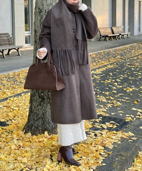 arts&science バルーンコート ノーカラー 猫目 シルク混 ネイビー arts&science バルーンコート ノーカラー 猫目 シルク混 ネイビー