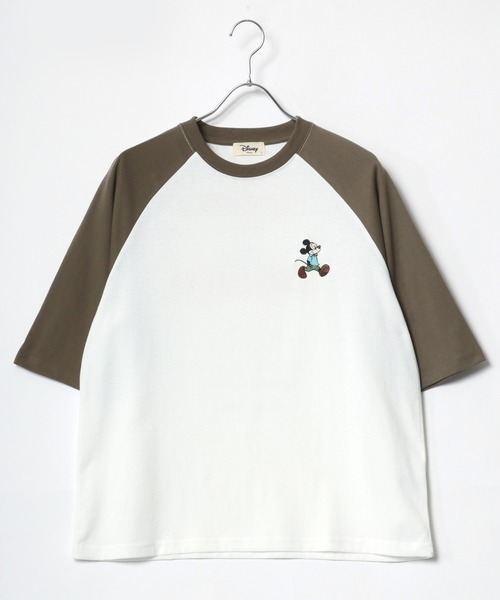 Noritakeトートバッグ Tシャツ ミッキーマウス ラグラン袖Tシャツ セール】【71】【Disney/ディズニー】ミッキーマウス ラグラン 七分袖T