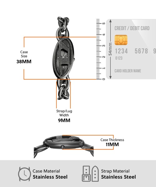 腕時計 ディーゼル 腕時計 レディース アナログ ステンレス DZ5615 レディースの画像