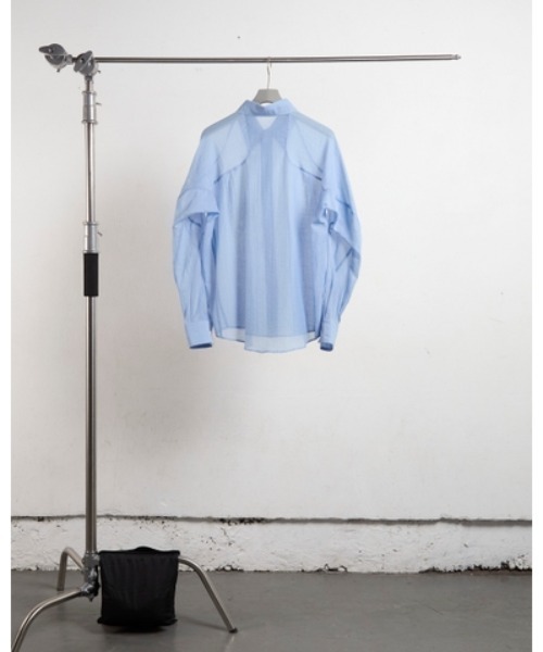定価38500円　NVRFRGT SEMI SHEER FRENCH SEAM NVRFRGT（ネヴァーフォーゲット） シャツ SEMI SHEER FRENCH SEAM