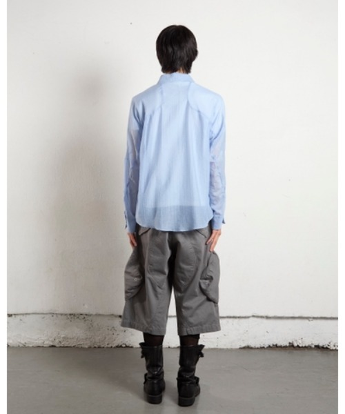 NVRFRGT シャツ（サイズ2） NVRFRGT（ネヴァーフォーゲット） シャツ SEMI SHEER FRENCH SEAM