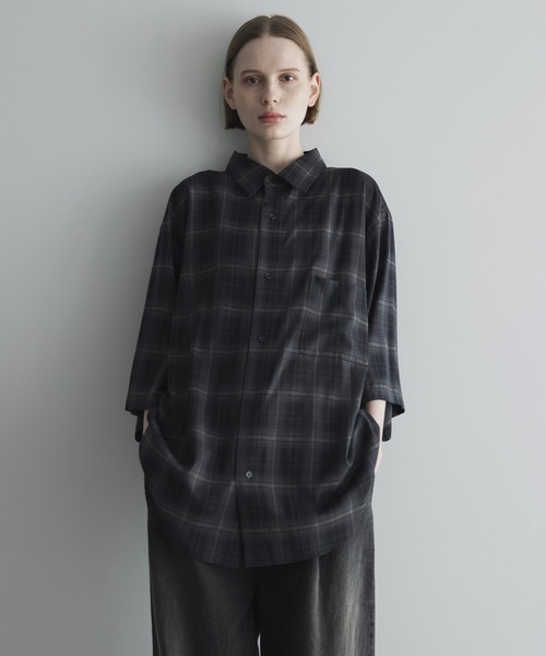 く*ろ様 loose old tartan check shirt / reme remer シャツ loose old tartan check shirt / ルーズオールド