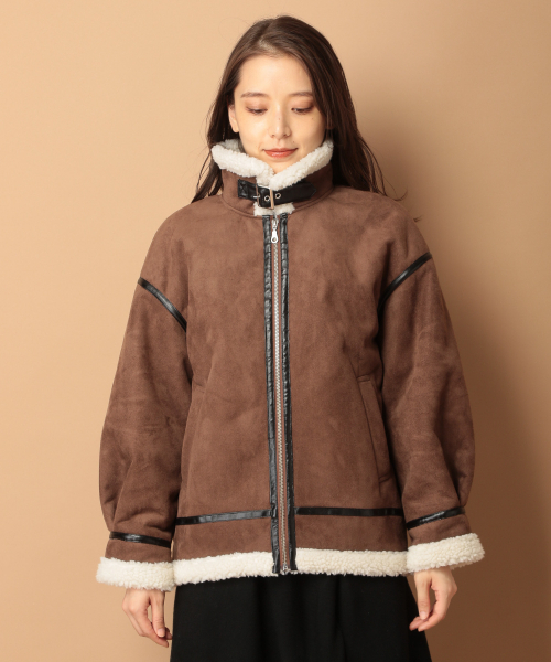 「mysty woman」 ブルゾン FREE アイボリー レディース_画像3