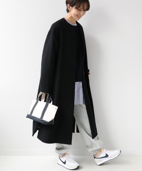 「JOURNAL STANDARD relume」 ノーカラーコート 34 ブラック レディース_画像6