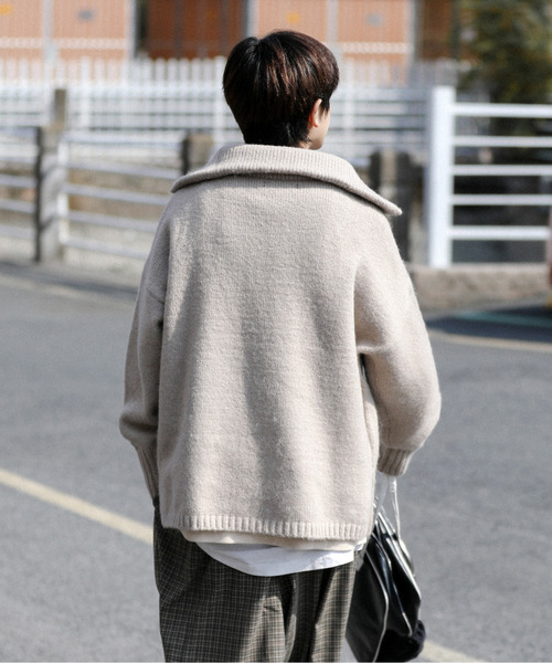 「neos」 「ACQUIESCE」長袖ニット LARGE ホワイト メンズ_画像9