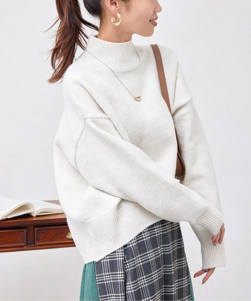 「Chez toi」 長袖ニット FREE オフホワイト レディース_画像7