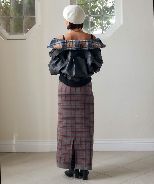 「TINA:JOJUN」 ニットスカート M グレー レディース_画像4