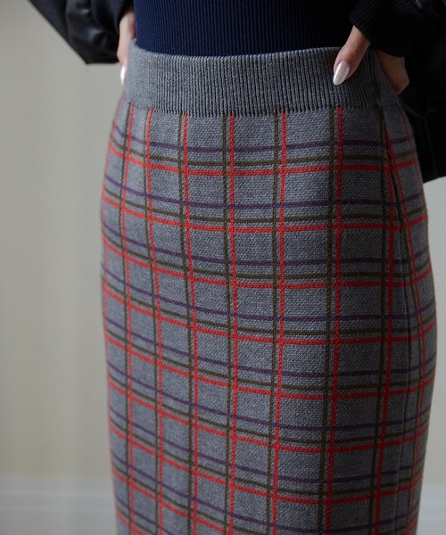 「TINA:JOJUN」 ニットスカート M グレー レディース_画像6