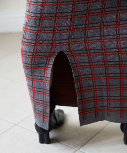 「TINA:JOJUN」 ニットスカート M グレー レディース_画像9