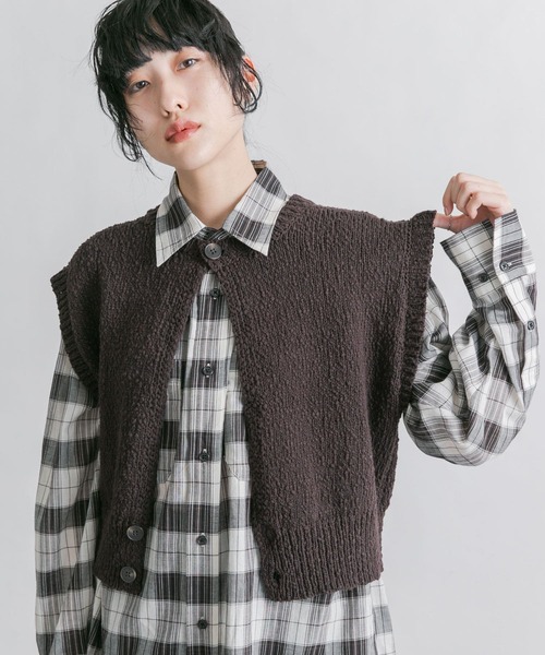 KBF ニット セーター ブークレニットベスト レディース : ZOZOTOWN