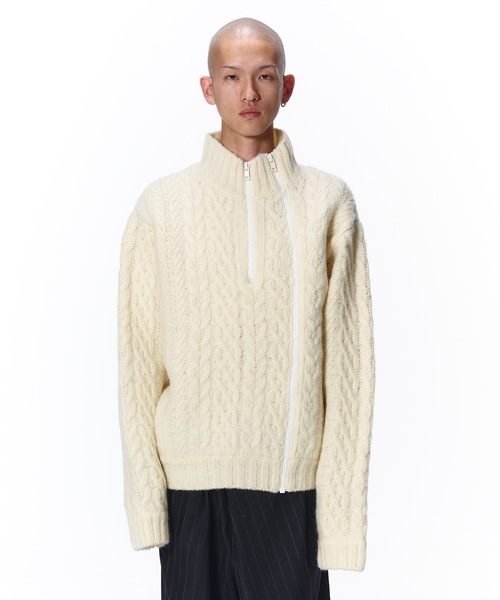 JieDa ニット JieDa（ジエダ） セーター ニット CABLE ZIP KNIT メンズ レディース