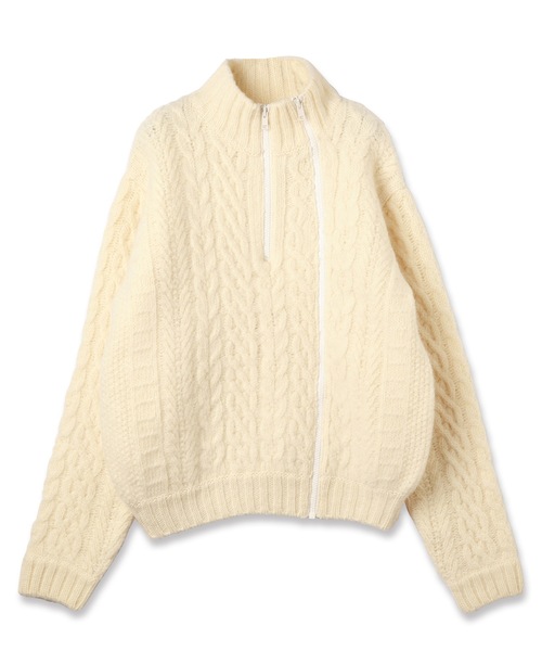 JieDa セーター ニット CABLE ZIP KNIT メンズ レディース : ZOZOTOWN