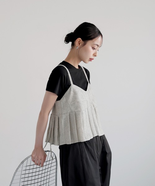 プリーツプリーズ　キャミソール　サイズ3　総柄 PLEATS PLEASE ISSEY MIYAKE - PLEATS PLEASE(プリーツプリーズ