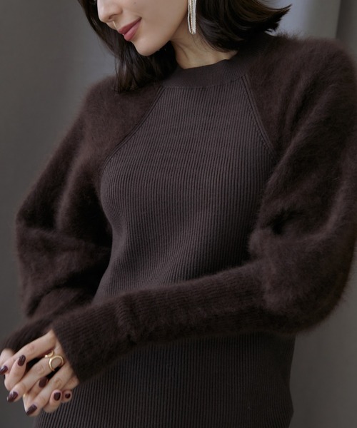 ánuans ノースリーブ　ニットワンピース F ブラウン　美品 ánuans - ánuans ノースリーブ ニットワンピース F ブラウン 美