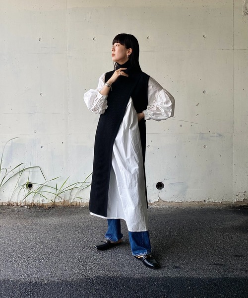 y/m by RIKA 「y/m RIKA」 ニットワンピース FREE ブラック レディース