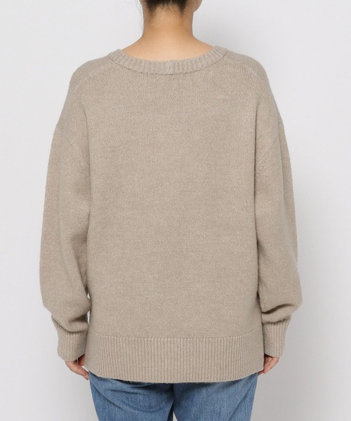 「GLOBAL WORK」 長袖ニット SHORT ブラック レディース_画像9