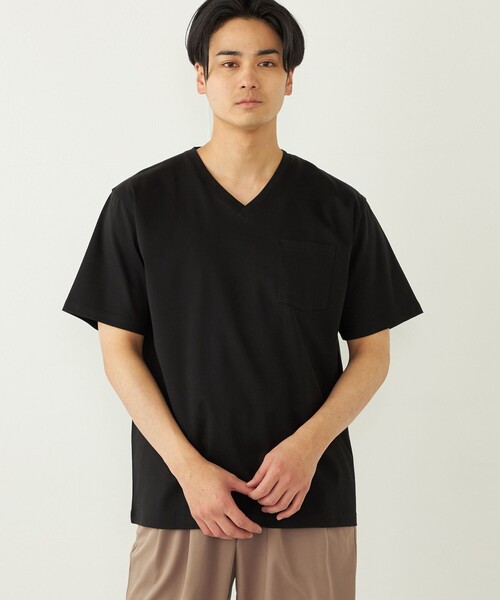 tシャツ SHIPS Colors:「接触冷感」シルケット コットン Vネック TEE メンズ | SHIPS Colors
