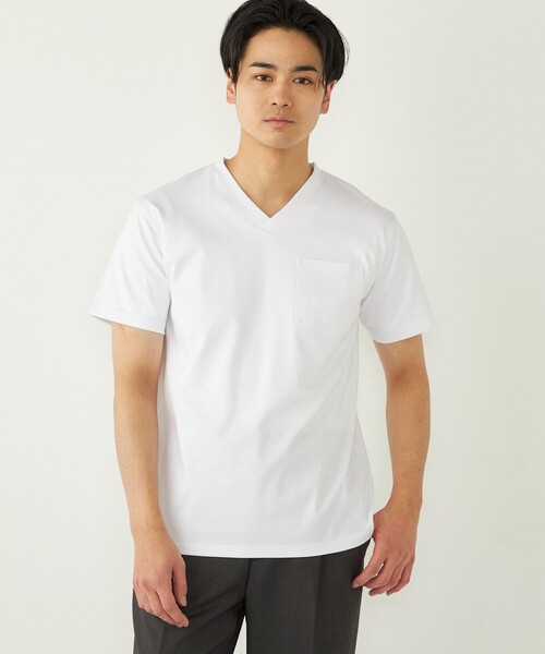 tシャツ SHIPS Colors:「接触冷感」シルケット コットン Vネック TEE メンズ | SHIPS Colors | 25