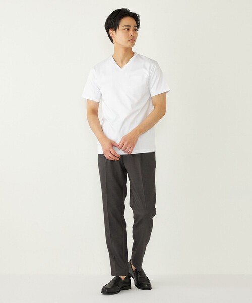 tシャツ SHIPS Colors:「接触冷感」シルケット コットン Vネック TEE メンズ | SHIPS Colors | 23