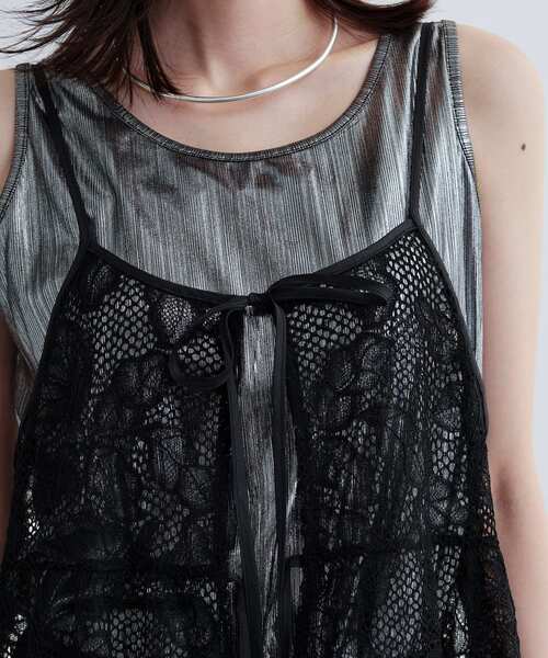 INDIVI GALLEST ワンピース ボタニカルレースジレ : ZOZOTOWN