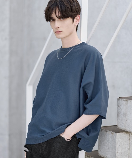 ASTRONOMY セーター ニット ミラノリブハイゲージ短丈五分袖ドルマン