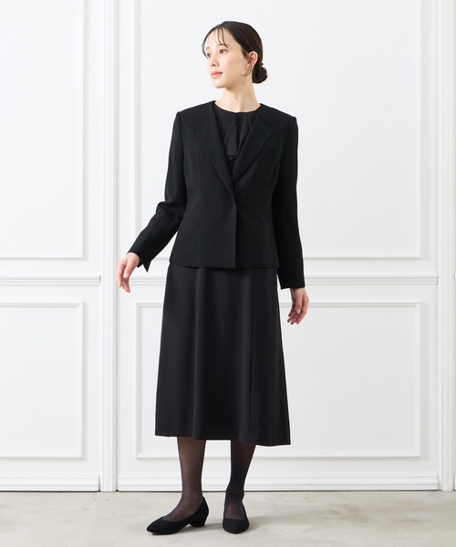 AIMER　ワンピース AIMER ワンピース レース袖×ウエストタックフィット＆フレア