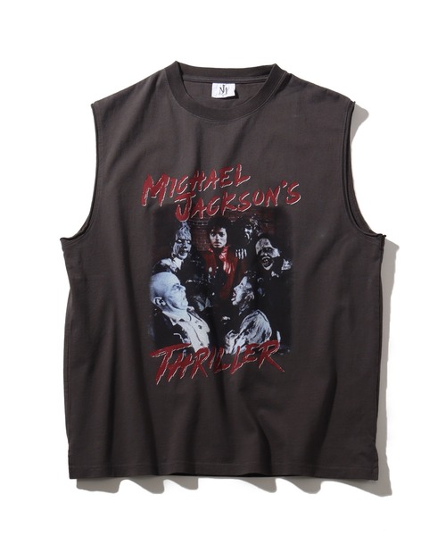 ヴィンテージ マイケルジャクソン プリントノースリーブTシャツ ブラック レア CORPUS SELECT tシャツ 「Michael Jackson/マイケル・ジャクソン