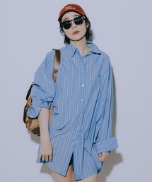 ブラウス シャツ 「竹下玲奈×NAVYS」コラボ BIGシャツチュニック レディース｜ZOZOTOWN Yahoo!店