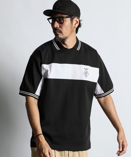 Tian Tao新品  ブラック&ホワイトポロ2 The DUFFER of ST.GEORGE（ザダファーオブセントジョージ） ポロシャツ
