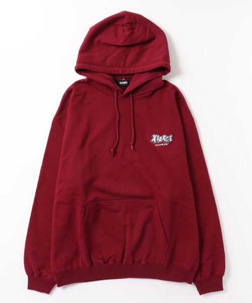 X-LARGE バーガンディ フード付きパーカー　サイズＸＬ XLARGE 「XLARGE」 プルオーバーパーカー X-LARGE バー