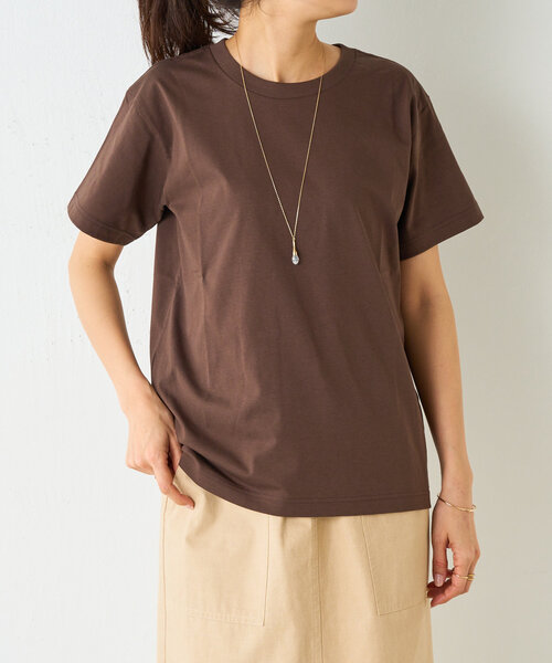 美品☆BEARDSLEY☆シャツコンビカットソー グレー×ホワイト フリーサイズ BEARDSLEY tシャツ ストライプコンビカットソー レディース