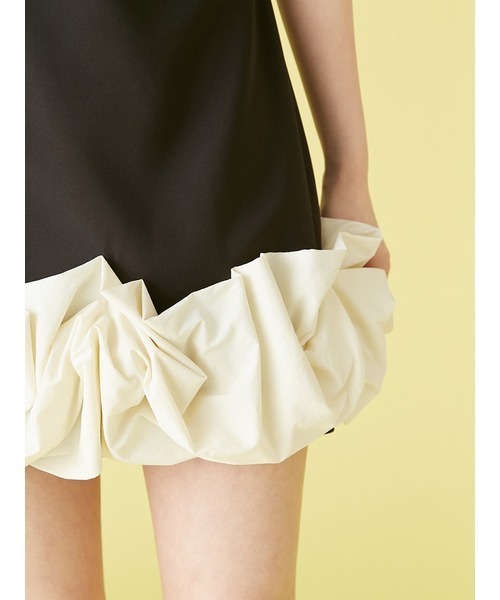 LILY BROWN バブルヘムストレッチミニワンピース バブルヘムストレッチミニワンピース(ミニワンピース