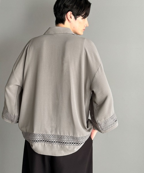 Classical Origin 七分袖 シャツ 「Classical Origin」レース切り替え