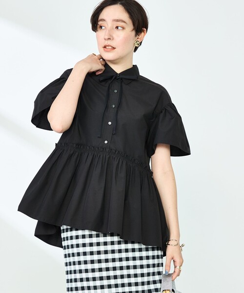 「NOLLEY'S Sophi」 半袖ブラウス 38 ブラック レディース NOLLEY'S 「NOLLEY'S」 半袖ブラウス 38 ブラック レディース