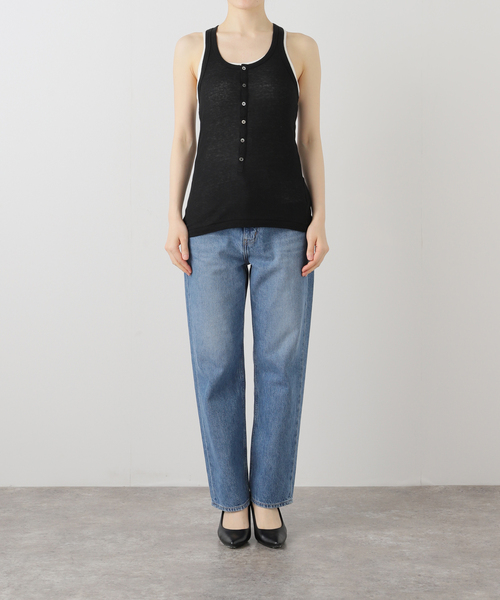 タンクトップ ノースリーブ 「INSCRIRE /アンスクリア」Natural Mix Rib Layered T/T：タンクトップ レディース INSCRIRE タンクトップ ノースリーブ 「INSCRIRE /アンスクリア