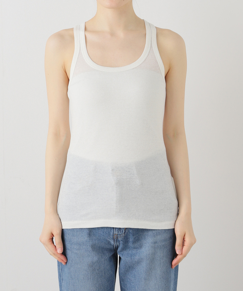 INSCRIRE アンスクリア タンクトップ SMALL INSCRIRE /アンスクリア】Cotton Rib Tank Top：タンクトップ