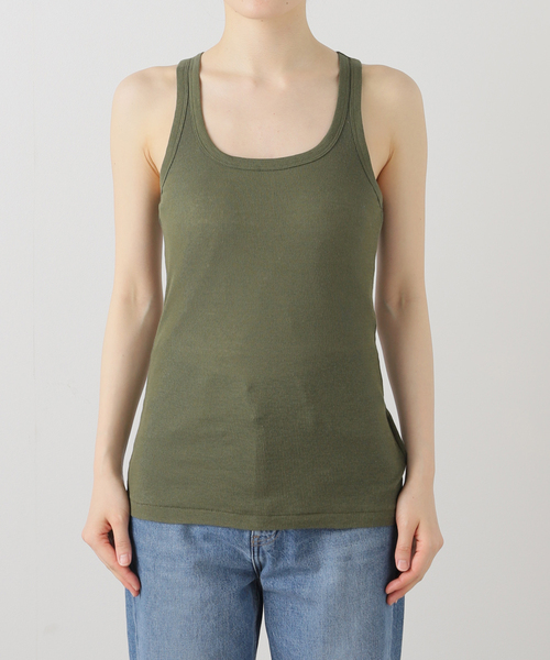 INSCRIRE アンスクリア タンクトップ SMALL INSCRIRE /アンスクリア】Cotton Rib Tank Top：タンクトップ