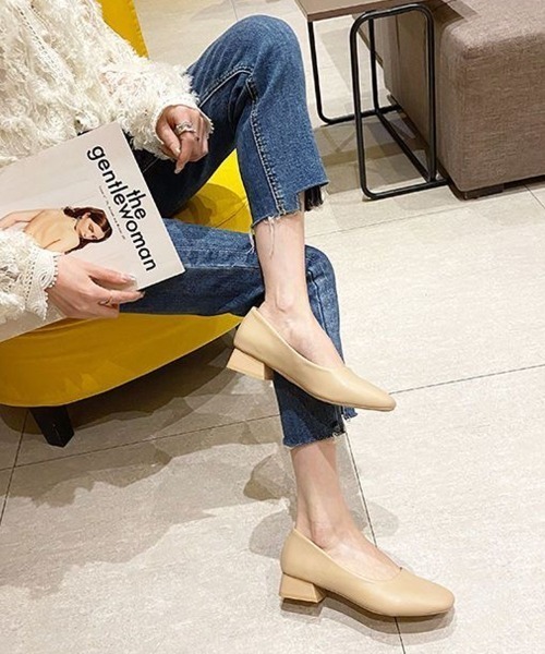 Beststore（ベストストア） パンプス スクエアトゥ パンプス 太ヒール