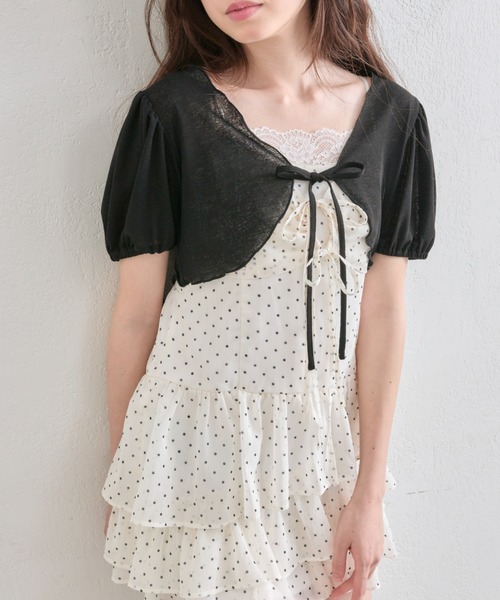 OLIVE des OLIVE YUI企画 ワンピースとボレロ セット 専用出品 OLIVE des OLIVE YUI企画 ノースリーブシャツミニワンピース