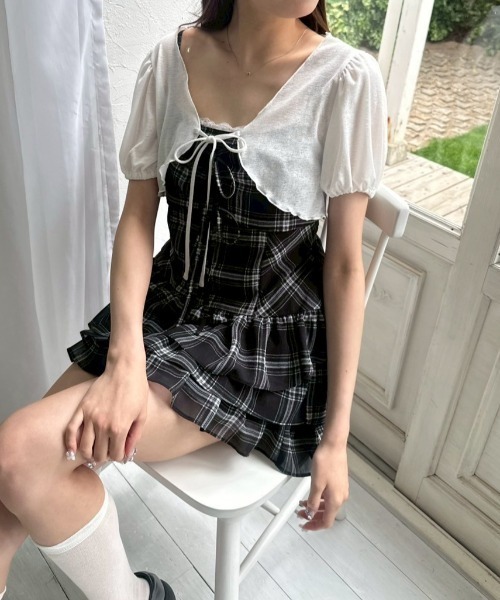 OLIVE des ワンピース 「SETアイテム」ボレロセットリボンミニ