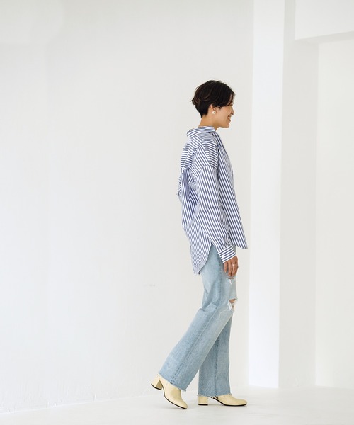 【オシャレ☆YANUK】ダメージ　デニムパンツ　サイズ26 YANUK 「YANUK」 ダメージ加工デニムパンツ 26inch ライトブルー