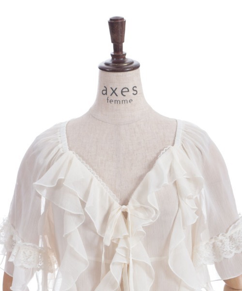 新品 axes femme ラッフルフリルガウン 完売 カーディガン 新品 axes femme ラッフルフリルガウン 完売 カーディガン