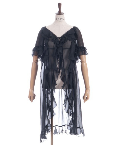 新品 axes femme ラッフルフリルガウン 完売 カーディガン axes femme カーディガン ラッフルフリルガウン レディース