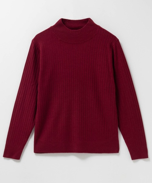 極美品 ルネ Ren? ニット セーター ロングスリーブ 無地 ウール トップス レディース 36(S相当) レッド セーター レディース ドルマンスリーブ ニットセーター 長袖 秋